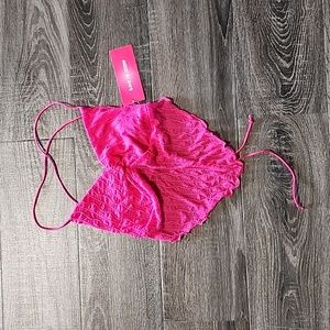 ❄️ SHEIN criss cross back, hanky hem Top ❄️